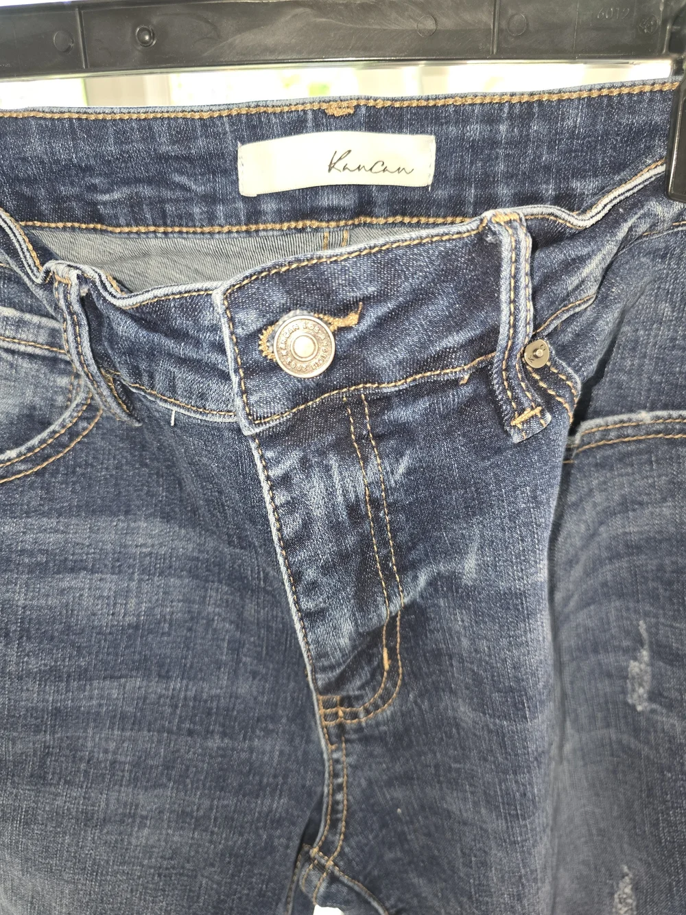 KanCan Dark Blue Distressed Ankle Jeans - Picture 2 of 7
